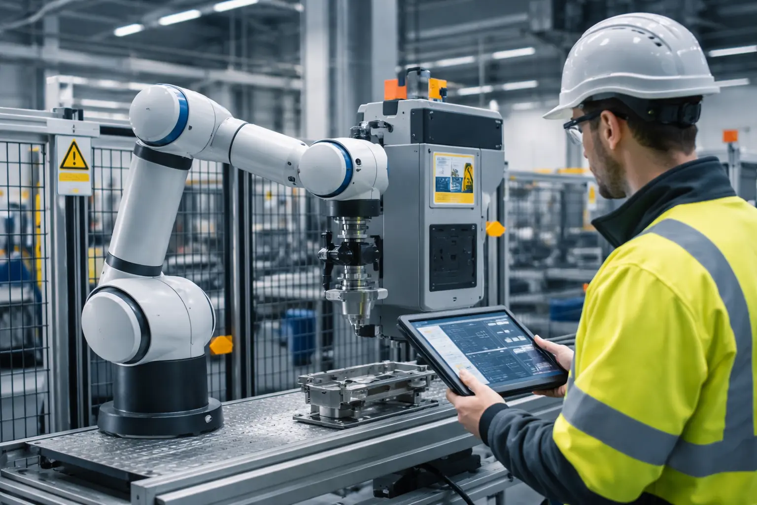 règlement machine 2027 : inspection d'un cobot en usine